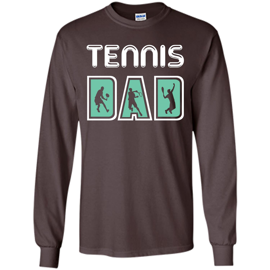 Tennis Lover T-shirt Tennis Dad Dark Chocolate