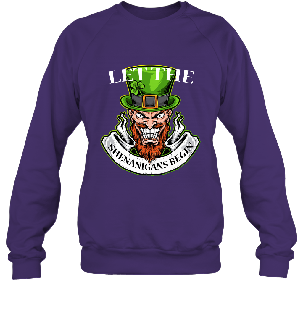 Let The Shenanigans Begin Irish Shirt Sweatshirt Purple