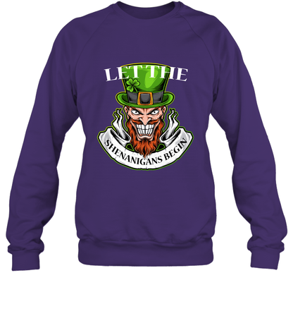 Let The Shenanigans Begin Irish Shirt Sweatshirt Purple