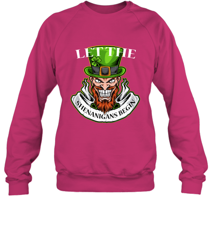 Let The Shenanigans Begin Irish Shirt Sweatshirt Heliconia