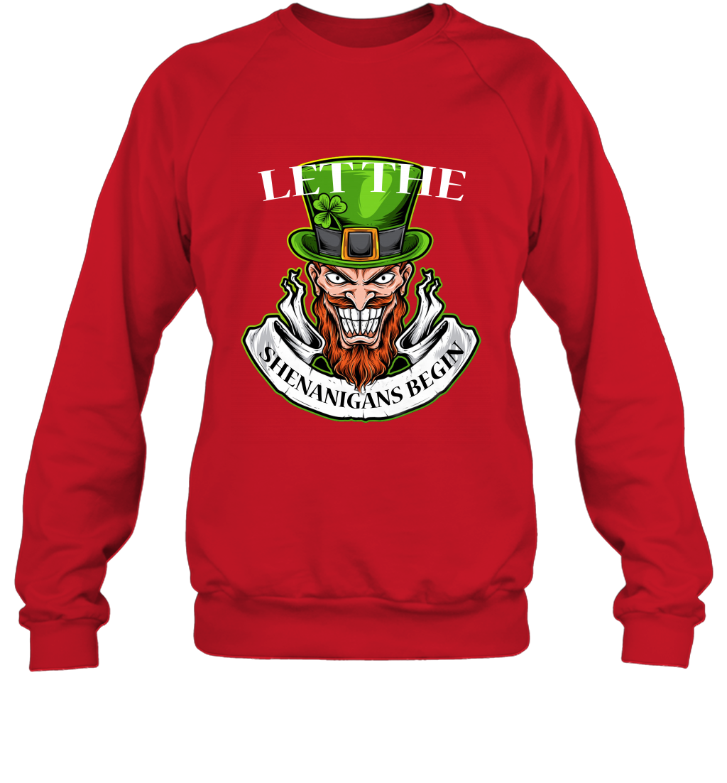 Let The Shenanigans Begin Irish Shirt Sweatshirt Red