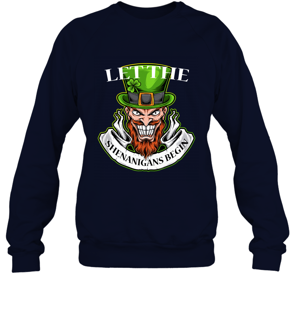 Let The Shenanigans Begin Irish Shirt Sweatshirt Navy
