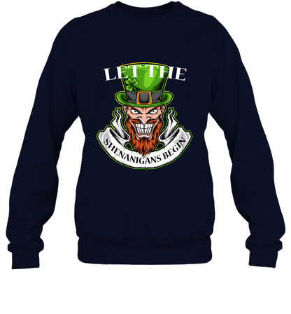 Let The Shenanigans Begin Irish Shirt Sweatshirt Navy