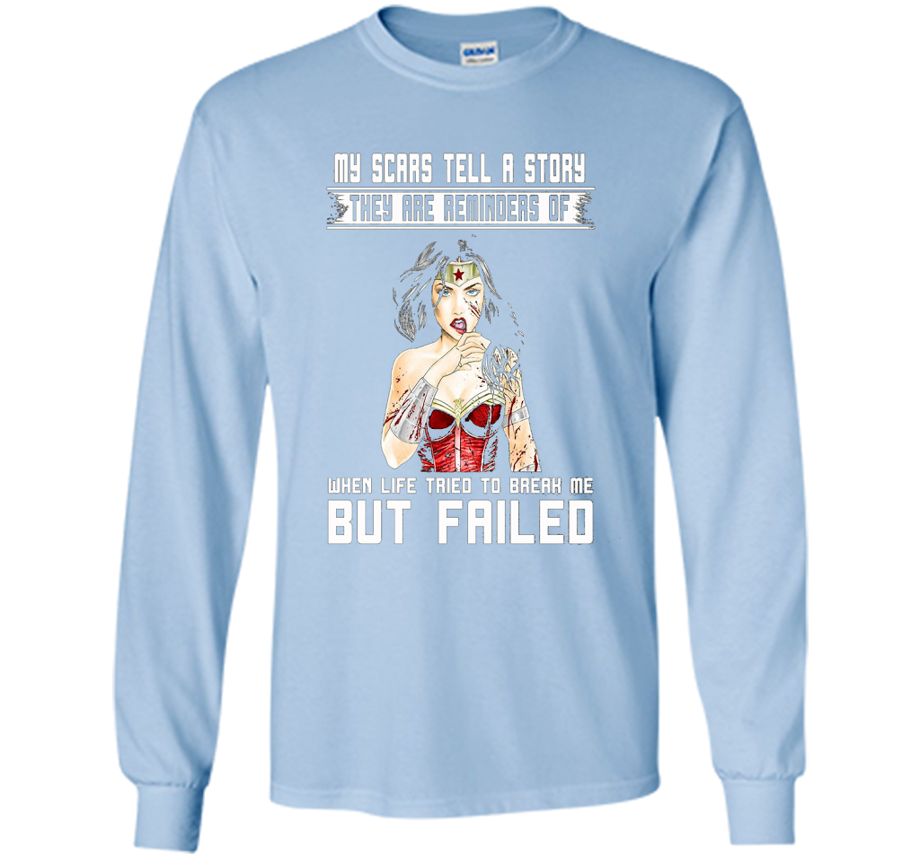Women's My Scars Tell A Story They Are A Reminder Shirt cool shirt Light Blue