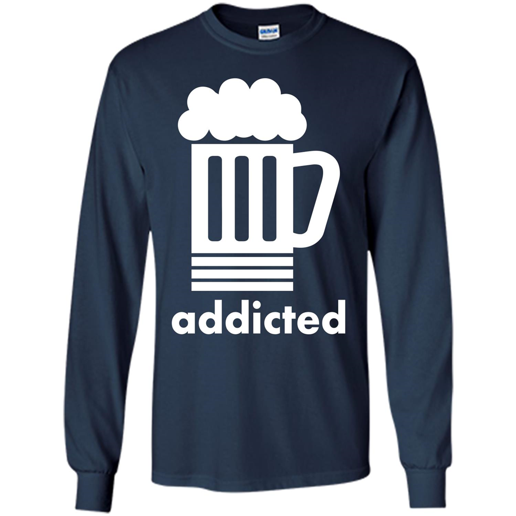 Beer T-shirt Addicted To Beer Navy