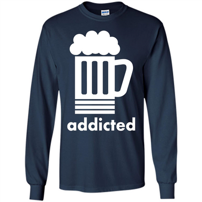 Beer T-shirt Addicted To Beer Navy