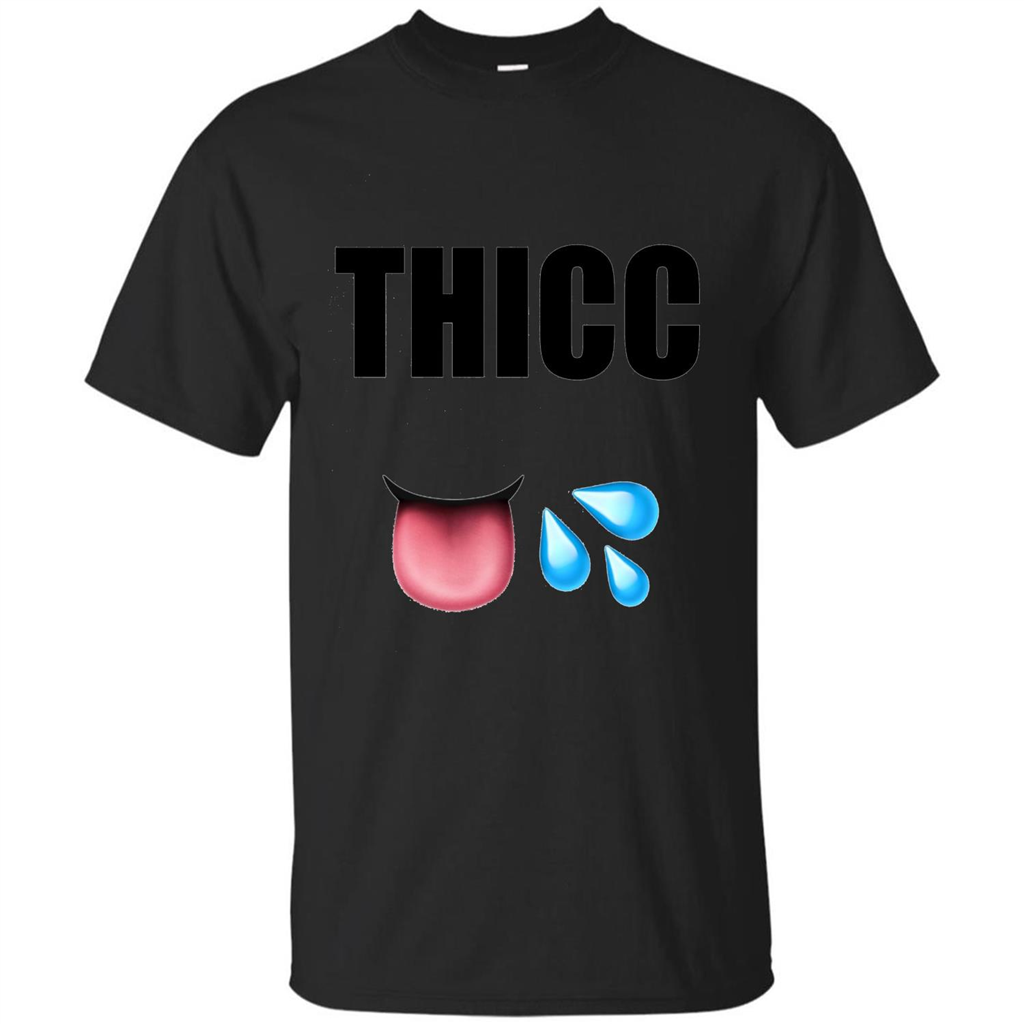 THICC Funny Gym Squat T-shirt Black