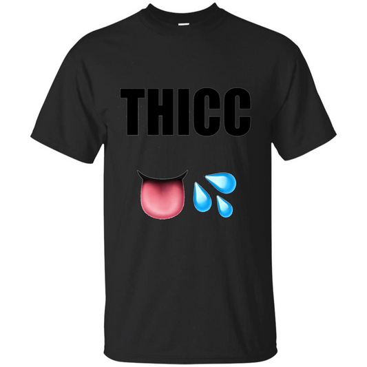 THICC Funny Gym Squat T-shirt Black