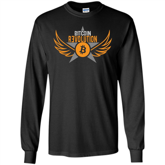 Bitcoin T-shirt Cool Cryptocurrency Revolution BTC Logo T-shirt Black