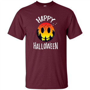 Cute Halloween T-shirt Spooky Camp Happy Face Emoji T-shirt