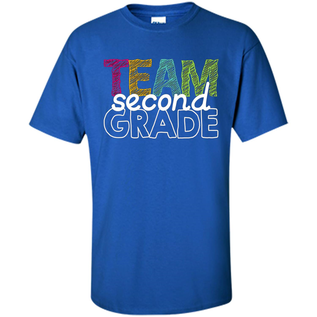 Team Second Grade Teacher T-Shirt Royal