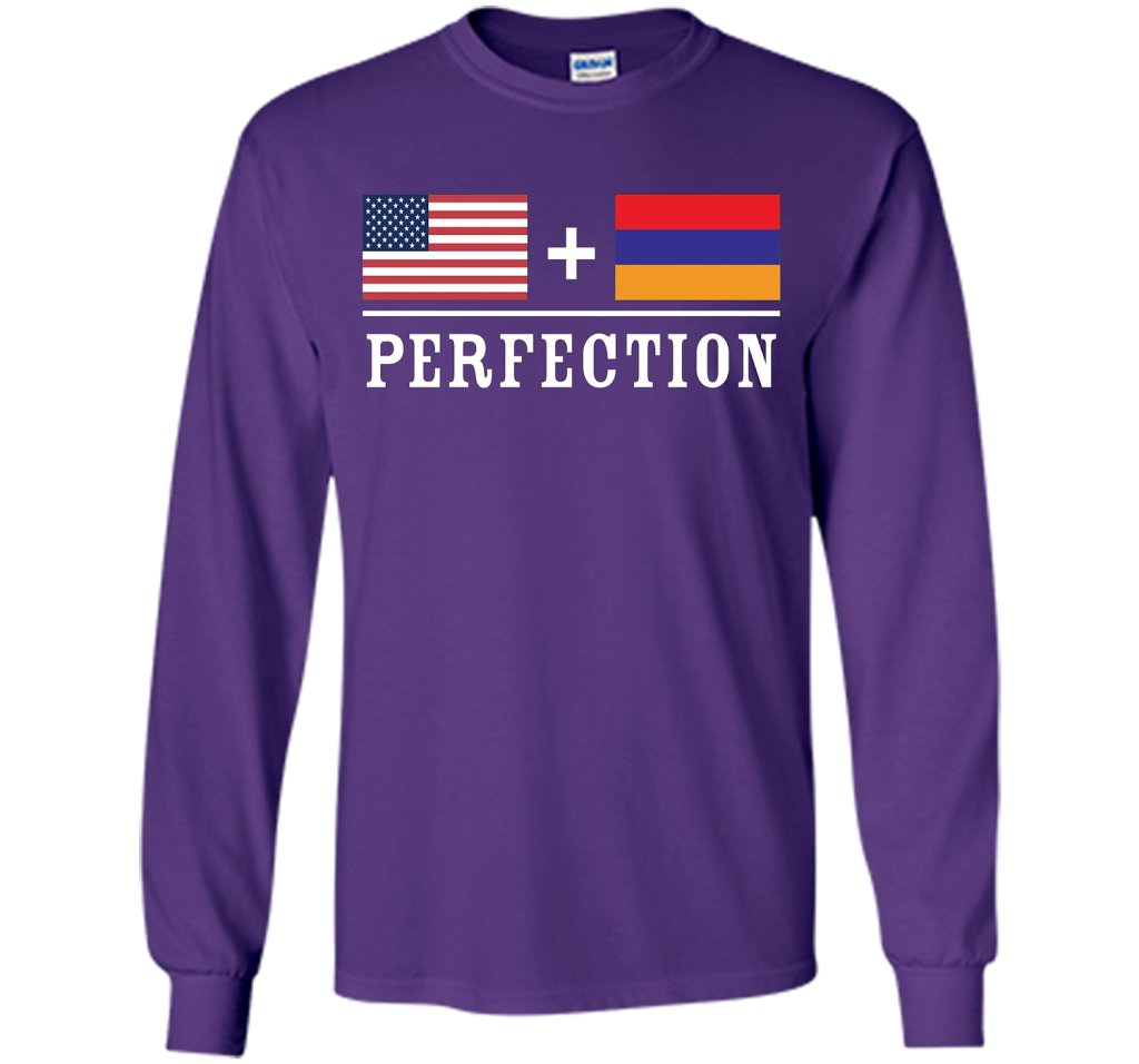 American + Armenian = Perfection Flag T-Shirt t-shirt Purple