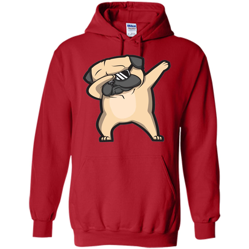 Dabbing Pug Shirt - Cute Funny Dog Dab T-shirt Red