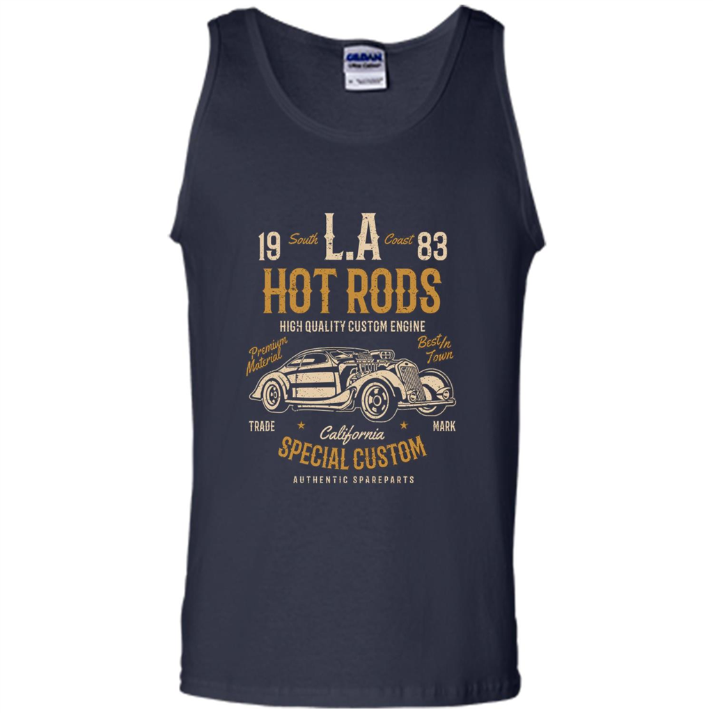 L.A. Hot Rods Classic Car T-shirt T-shirt Navy