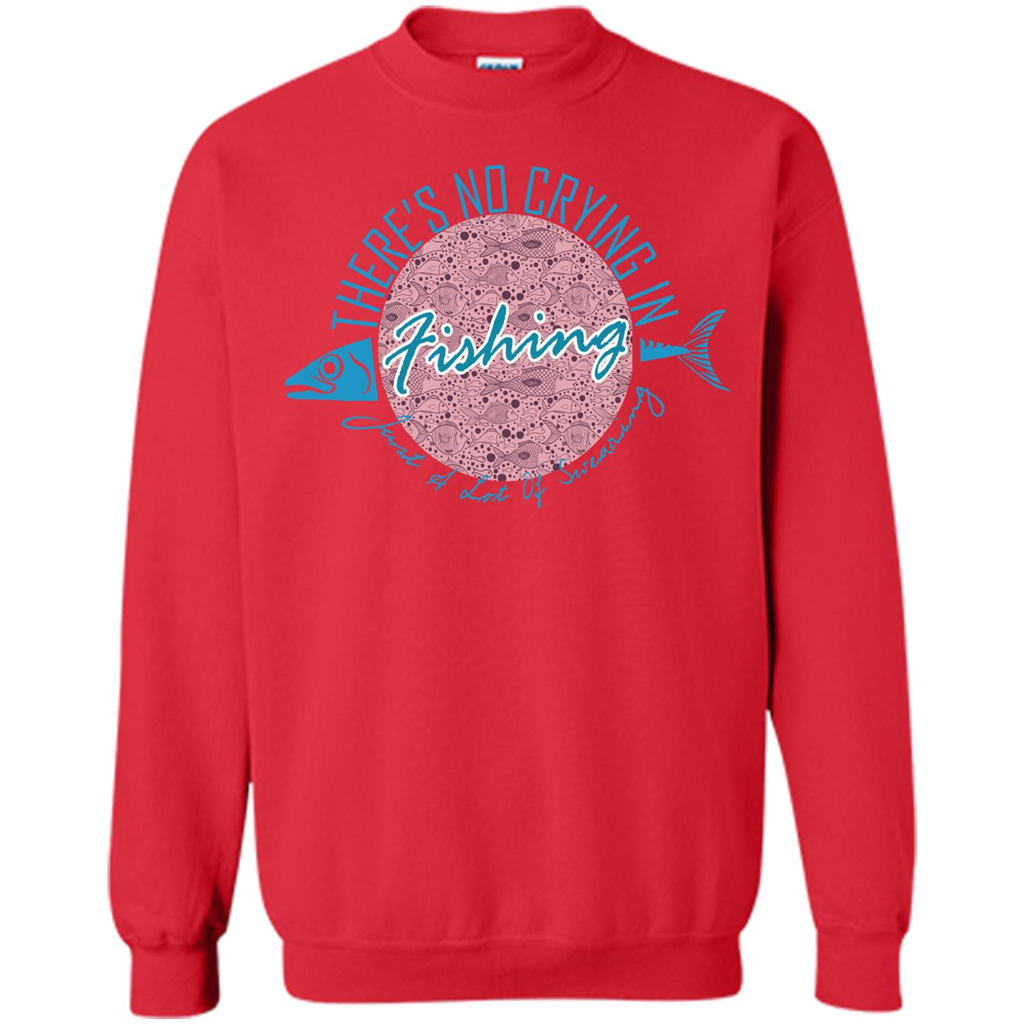 Fishing T-shirt No Crying Fishing Red