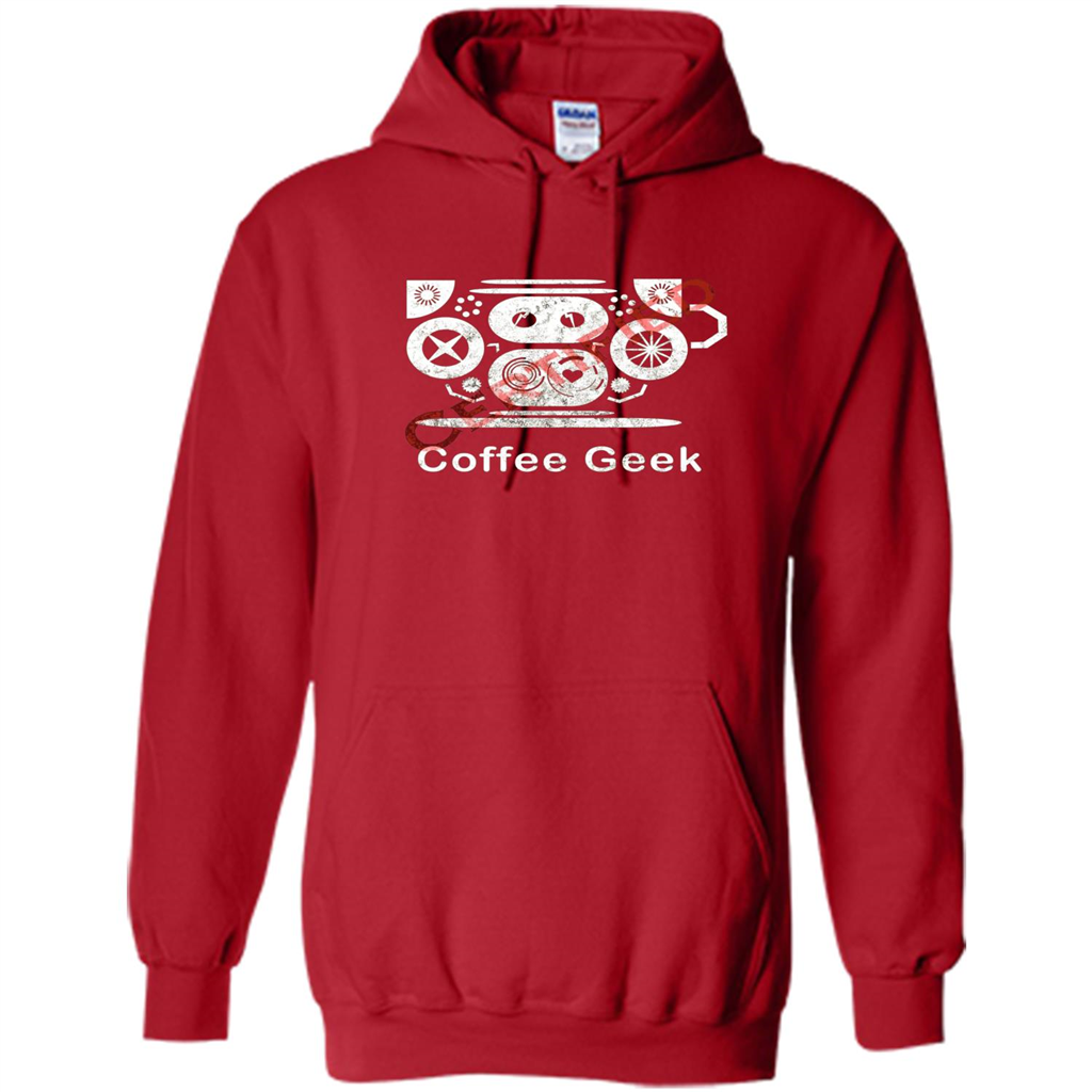 Coffee Lover T-shirt Certified Coffee Geek Red