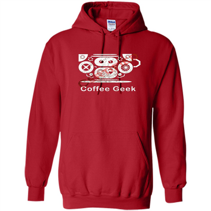 Coffee Lover T-shirt Certified Coffee Geek Red