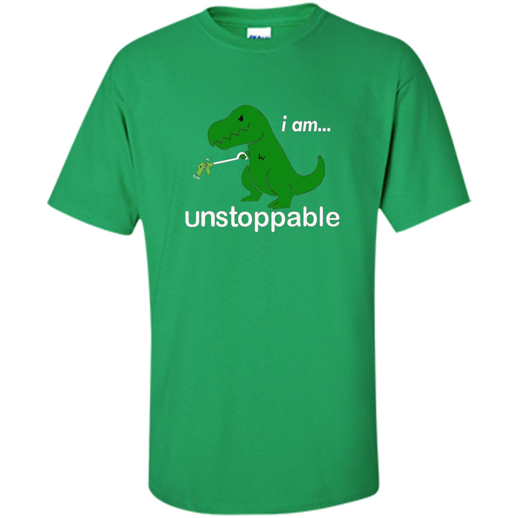Rex Dinosaur T-shirt I Am Unstoppable Irish Green