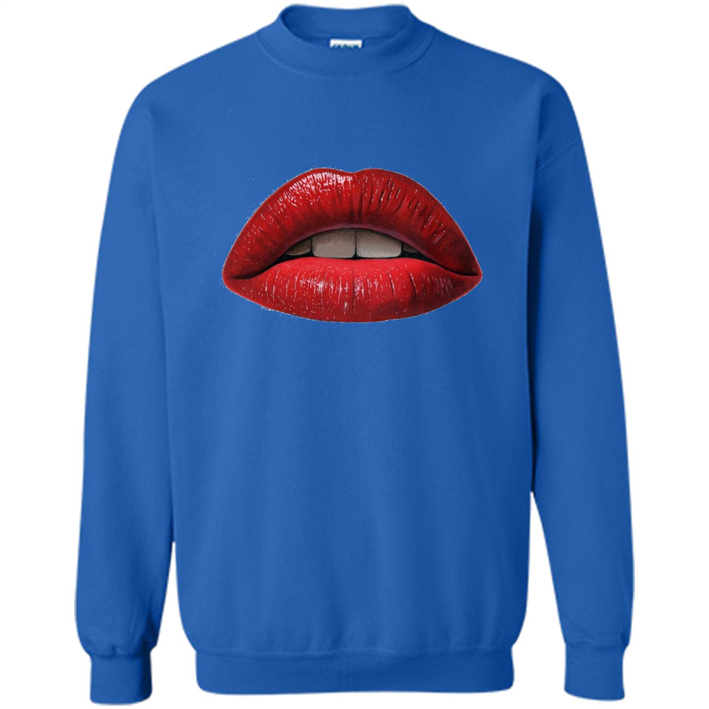 Red Lips T-shirt with Red Lips Art T-shirt Royal