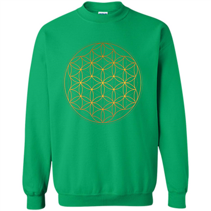 Beautiful Gold Sacred Geometry T-shirt Irish Green