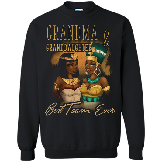 Family T-shirt Grandma Granddaughter Best Team Ever T-shirt Orange
