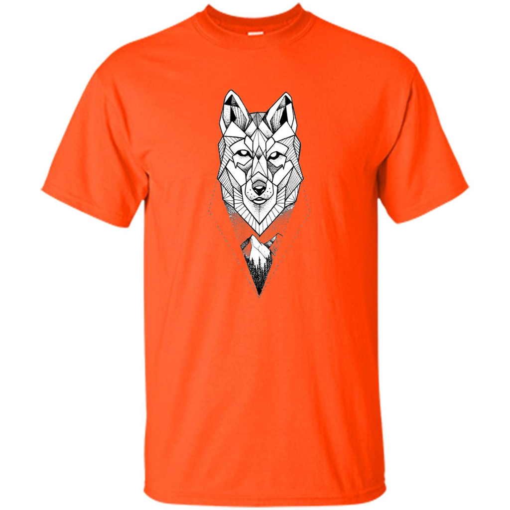 Wolf Moon Mountain Dreamcatcher Bohemian Spirit T-shirt Orange