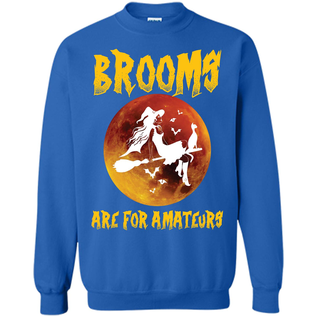 Halloween T-shirt Brooms Are For Amateurs T-shirt Royal