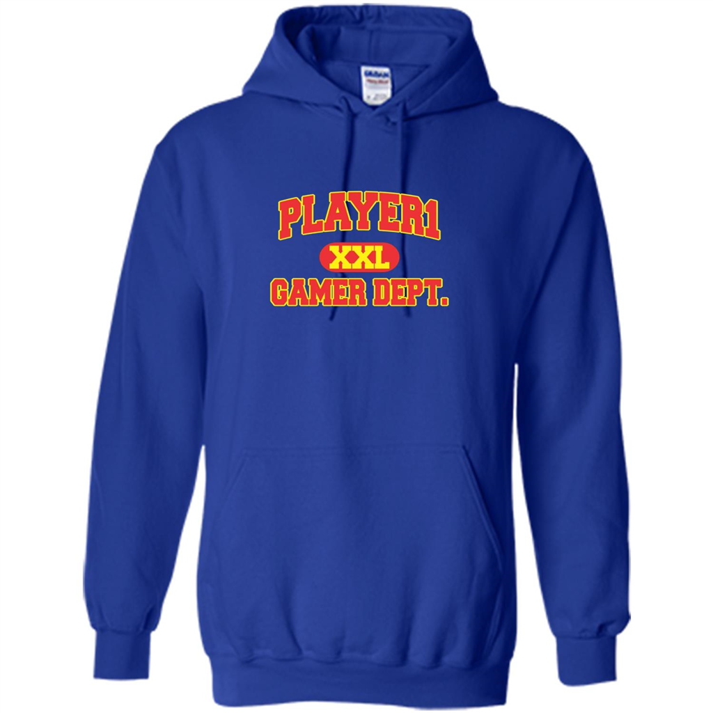 Gamer T-shirt Player 1 XXL Gamer Department Royal