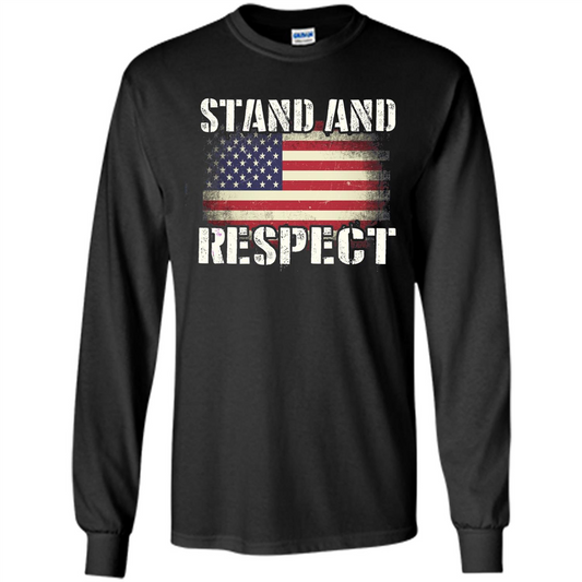 Military T-shirt Stand And Respect Black