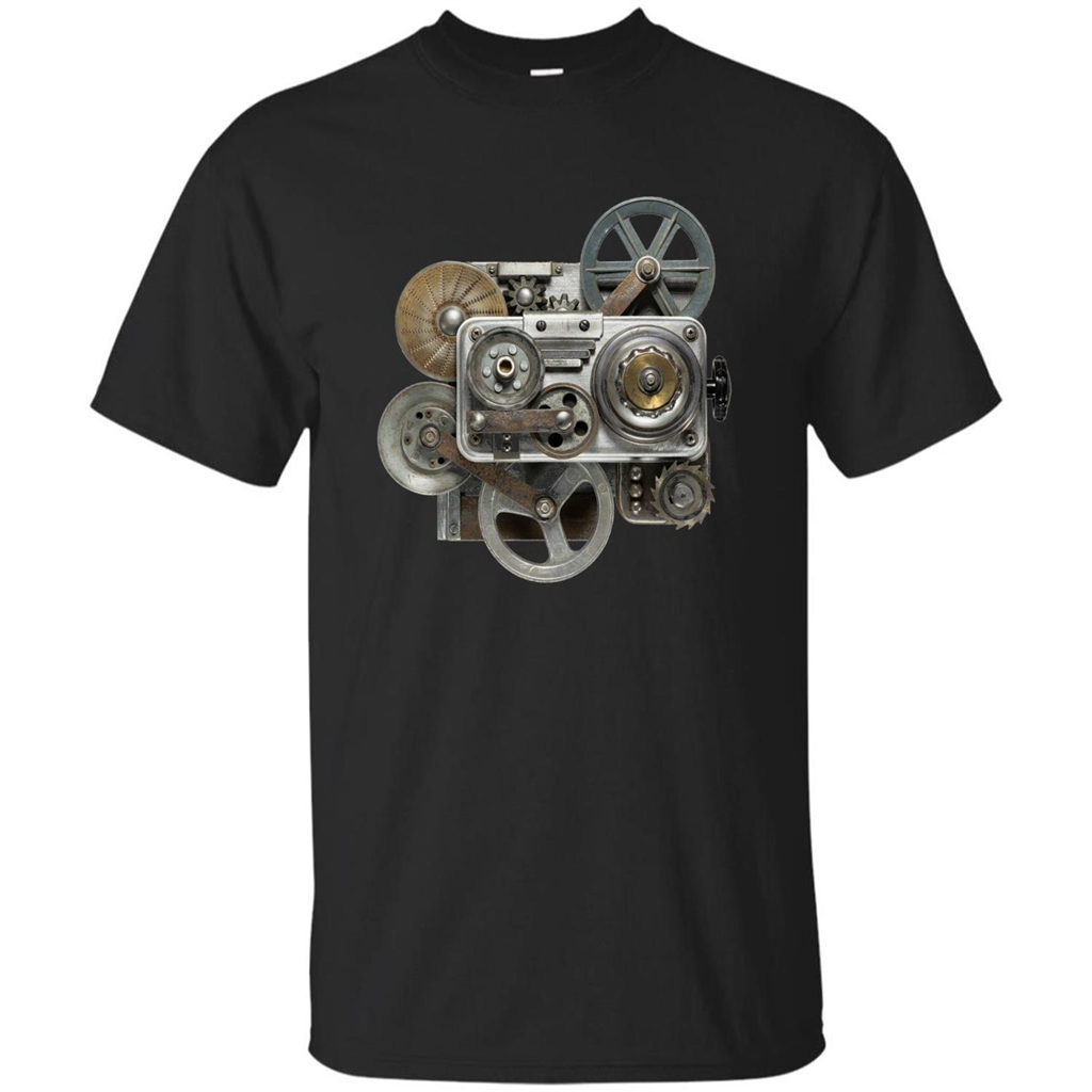 Steampunk Mechanical Gears T-Shirt Black