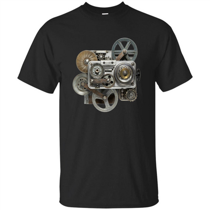 Steampunk Mechanical Gears T-Shirt Black