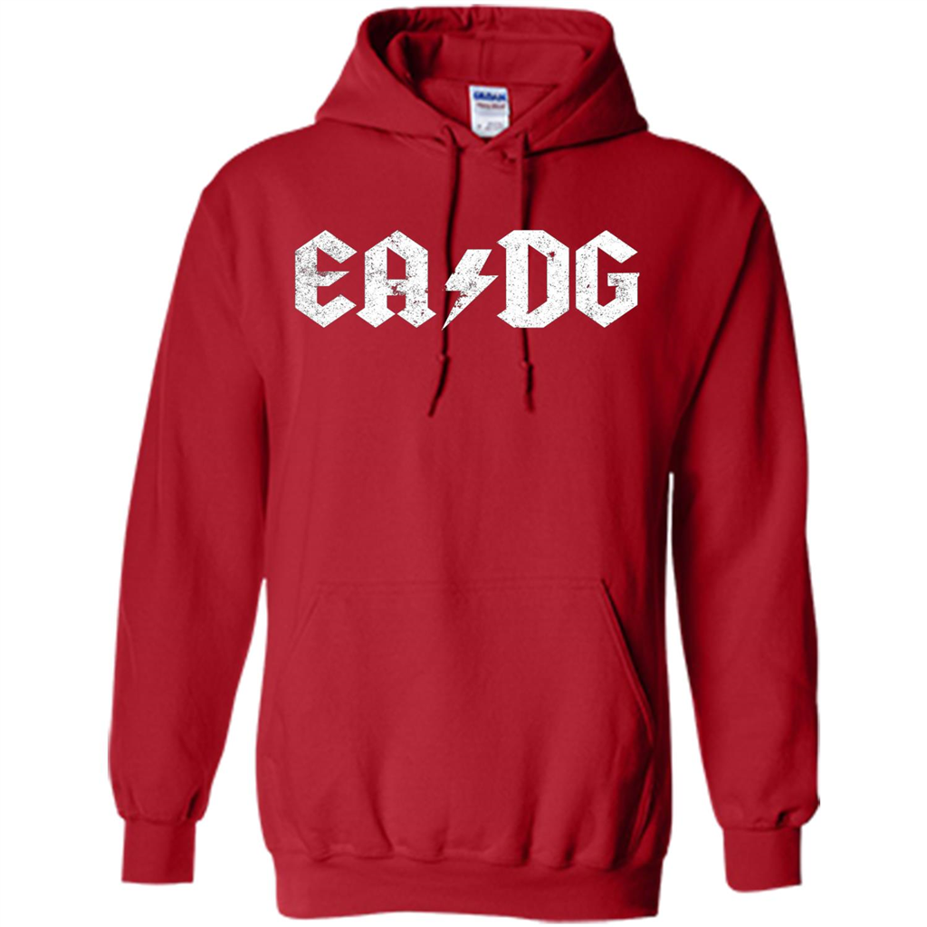 E A D G Strings Of The Bass. Bass Player T-shirt Red