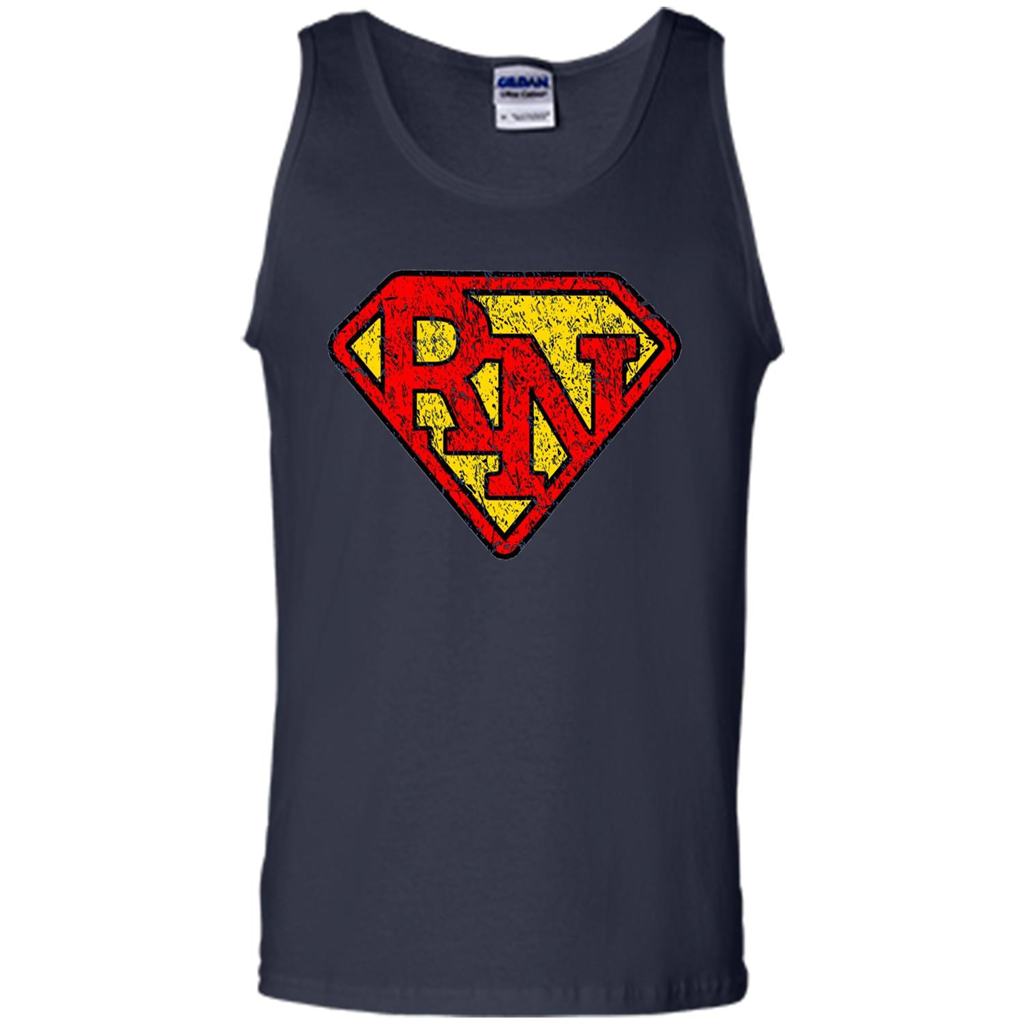 Vintage Super Nurse RN Distressed T-shirt Navy