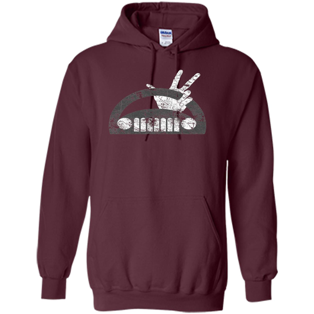 The Jeep Wave You Get It or You Don't Distressed T-Shirt Maroon