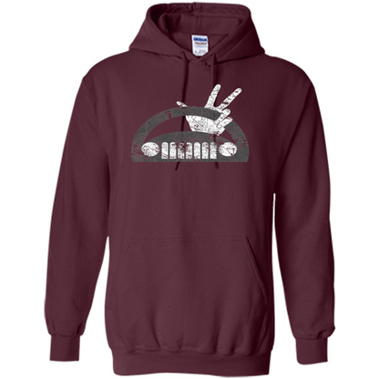 The Jeep Wave You Get It or You Don't Distressed T-Shirt Maroon