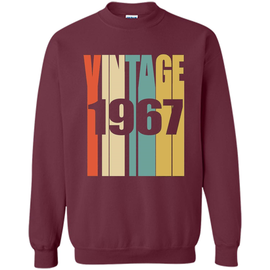 Retro Vintage 1967 T-shirt 50th Birthday T-shirt Maroon