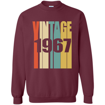 Retro Vintage 1967 T-shirt 50th Birthday T-shirt Maroon