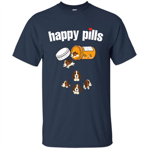 Dog Lover T-shirt Happy Pills T-shirt