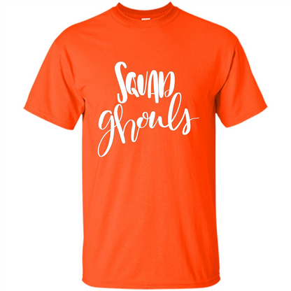 Squad Ghouls T-Shirt Halloween Funny Ghost Costume T-shirt Orange