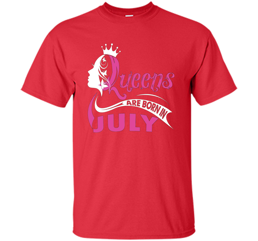 Queens Are Born In July T-shirts t-shirt Red