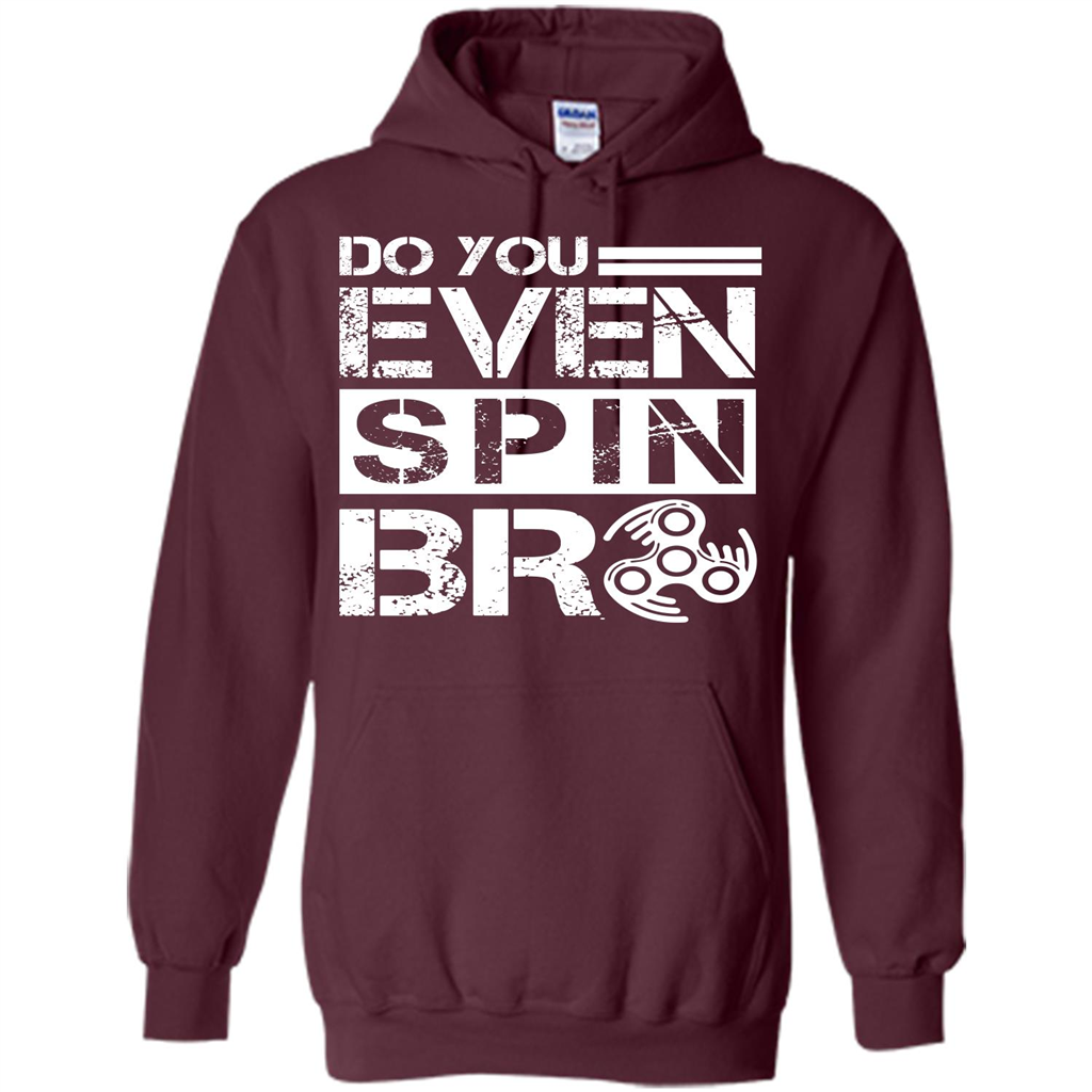 Fidget Spinner T-shirt Do You Even Spin Bro Maroon