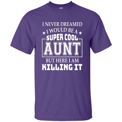 Super Cool Aunt T-shirt Purple