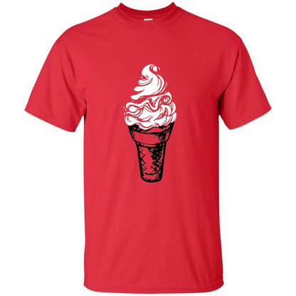 Ice Cream Day T-Shirts Ice Cream Lovers Red
