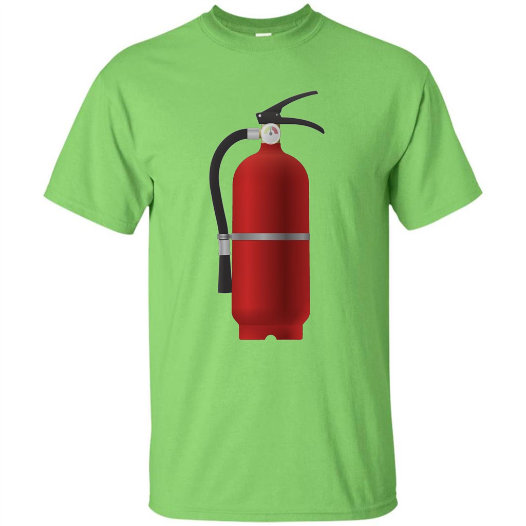 Fire Extinguisher T-shirt Emergency Fire Protection Lime