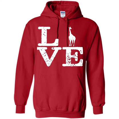 I Love Giraffe T-Shirt Red