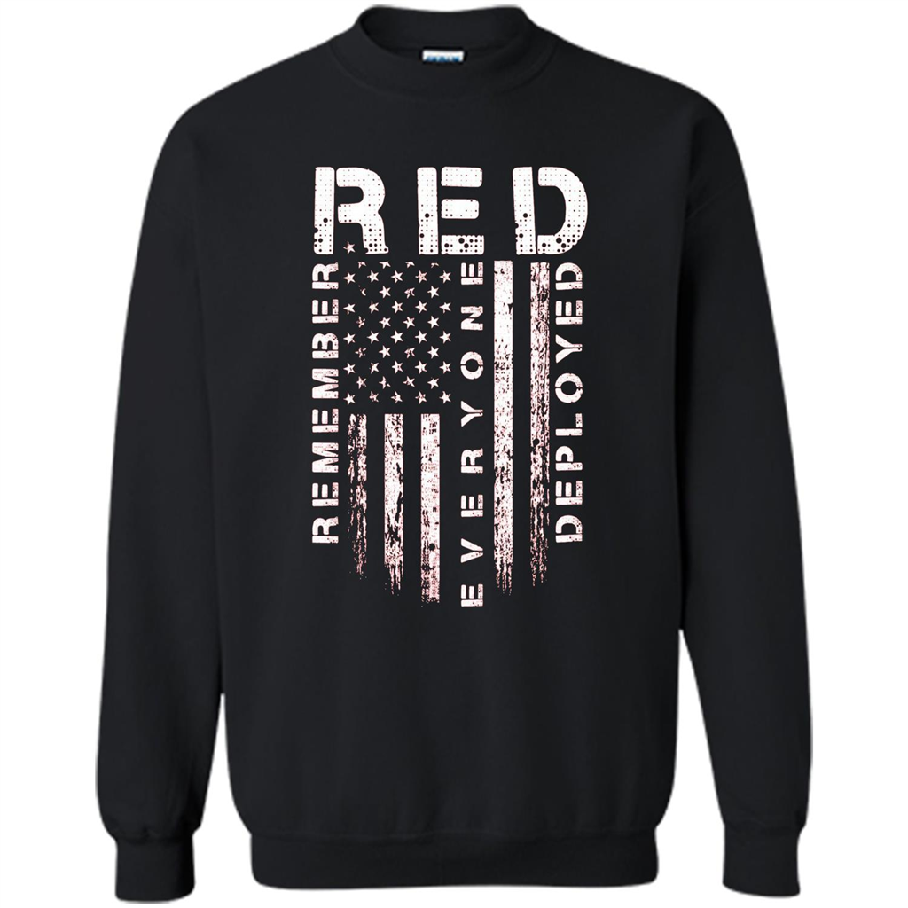 Red Friday - Remember Everyone Veteran Deployed T-shirt Black