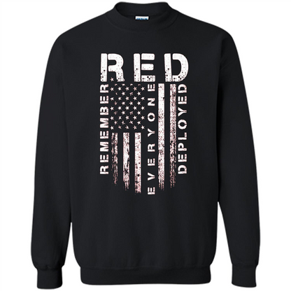 Red Friday - Remember Everyone Veteran Deployed T-shirt Black