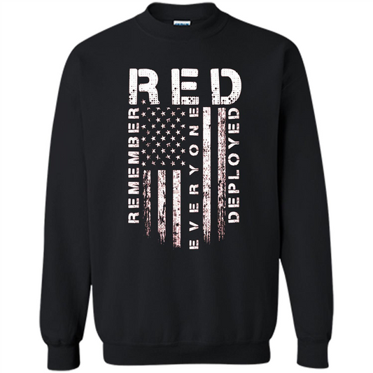Red Friday - Remember Everyone Veteran Deployed T-shirt Black