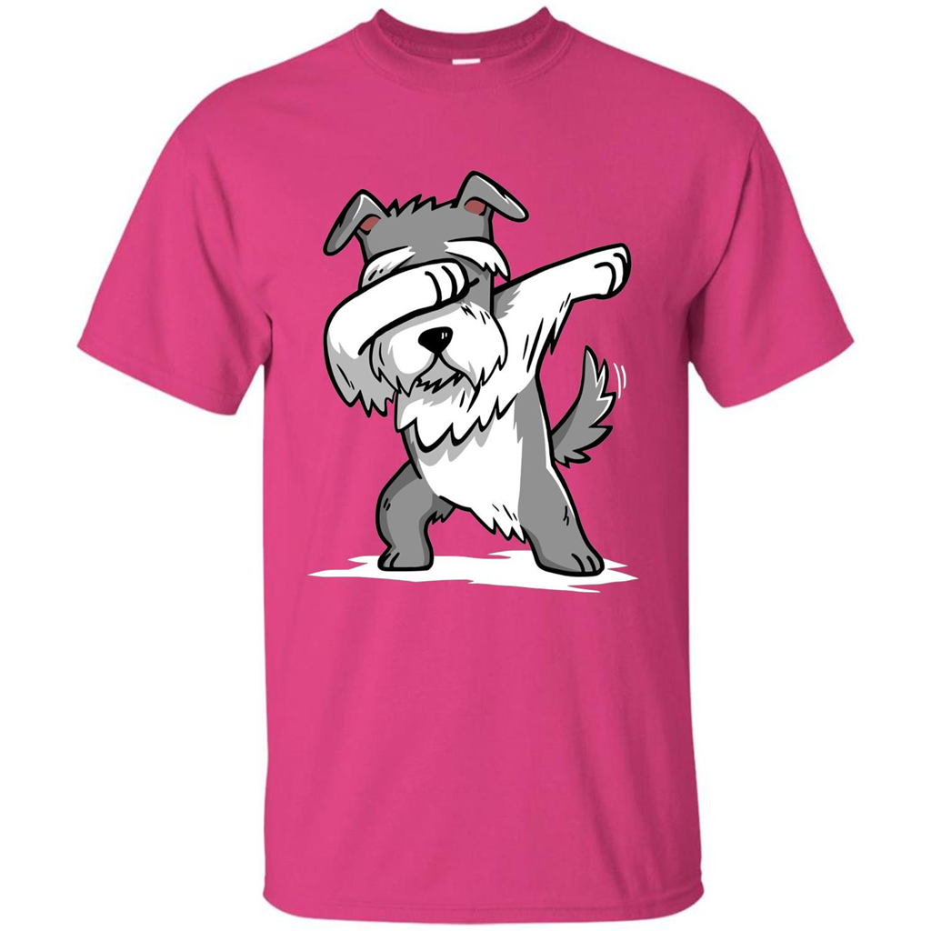 Schnauzer Cute Dabbing T-Shirt Funny Dab Dance Gift T-shirt Heliconia