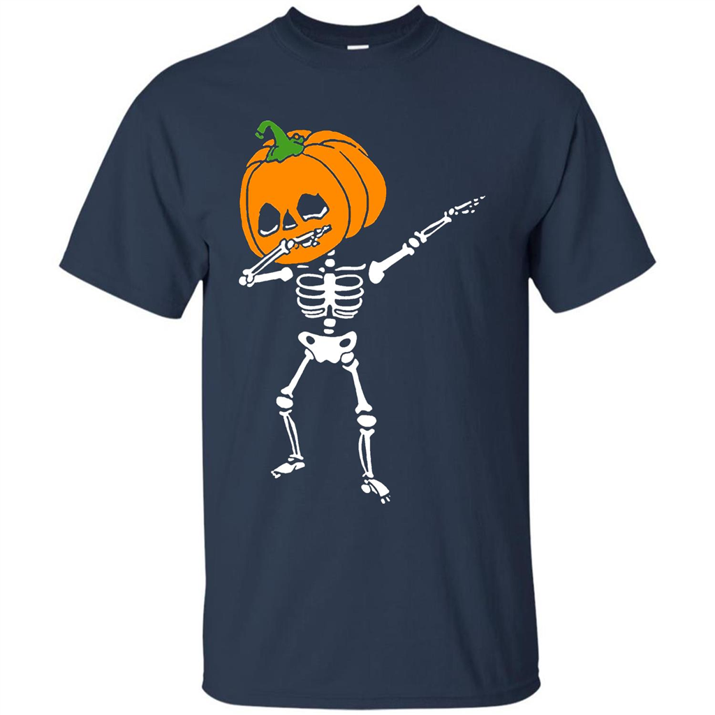Halloween T-shirt Dabbing Skeleton T-shirt Navy